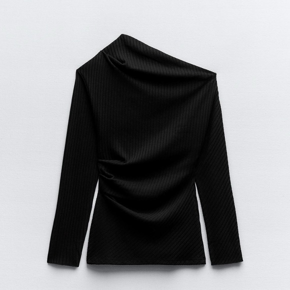 ASYMMETRIC RIBBED TOP - Picture 2 of 4